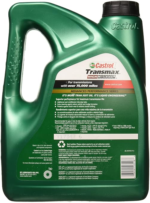Castrol Transmax High Mileage Automatic Transmission Fluid, 1 Gallon - Image 4