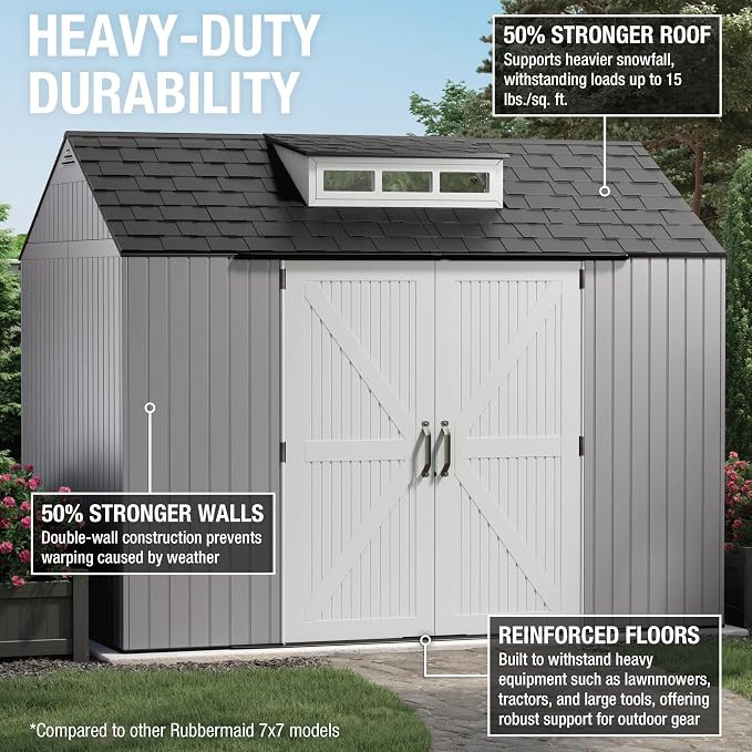 Rubbermaid Extra Large Resin Outdoor Storage Shed - Image 2
