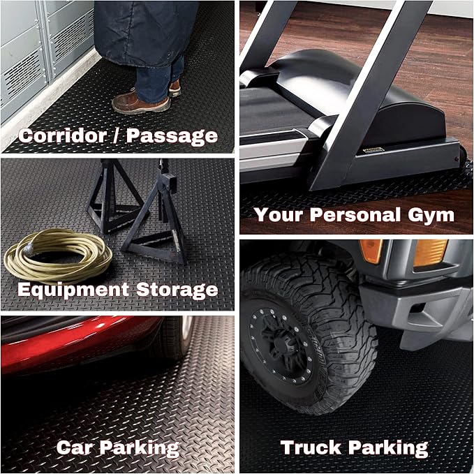 SEAL 4 x 8 Ft Premium Garage Floor Mat, Solid 2.8mm Thickened Black Commercial - Image 6