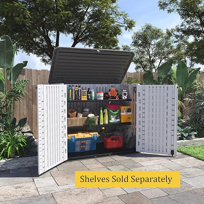 HOMSPARK Storage Shed Weather Resistance, Outdoor Storage Cabinet - Image 3