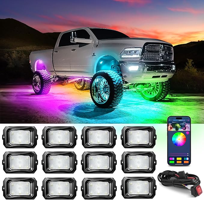MICTUNING C2 Max RGB+IC Chasing Color LED Rock Lights by MICTUNINGINC