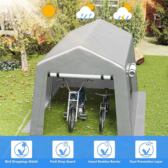 8x10 ft Carport Heavy Duty Tent - Image 4