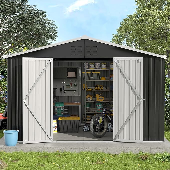 UDPATIO Outdoor Storage Shed 10x12 FT, Outside Sheds & Outdoor Storage Metal - Image 8
