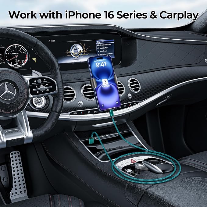 Car Carplay Cable for iPhone 16 15 Pro Max 3Pack 3.3/6.6/10FT, USB A to USB C - Image 4
