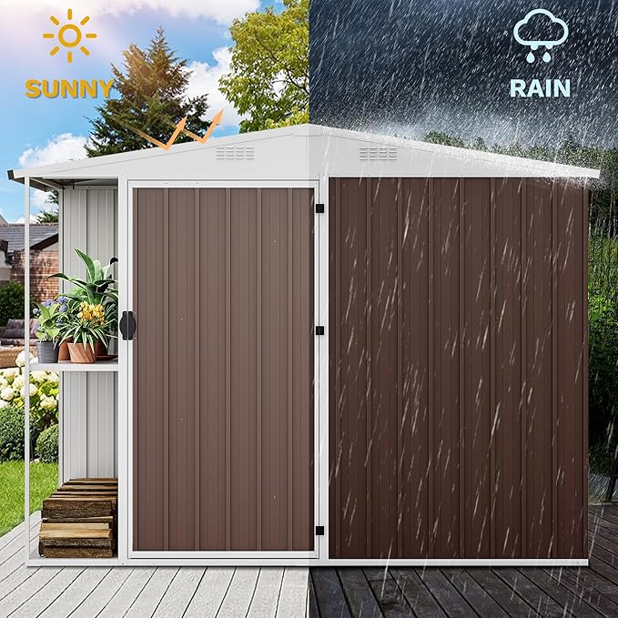 DWVO 8 x 4 ft Outdoor Storage Shed - Image 5
