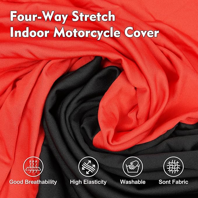 Indoor Motorcycle Cover, Soft Stretch Elastic Dustproof Protection Windproof - Image 2