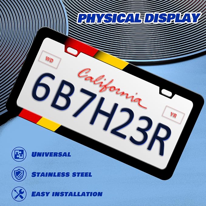 German Flag License Plate Frame Germany License Plate Frames Personalise - Image 3