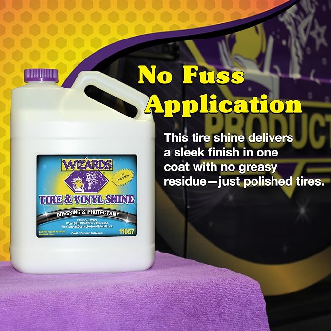 Wizards - Vinyl & Tire Shine Spray, Tire Dressing and Protectant, Professional - Image 5