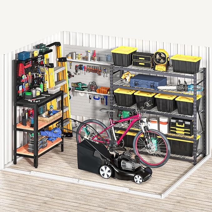 DWVO 8x6FT Outdoor Storage Shelter, Roomy Steel Tool Shed - Image 7