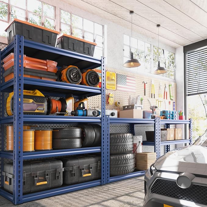 REIBII Garage Shelving 72" H Storage Shelves Sturdy Metal Shelves Heavy Duty 5 - Image 5