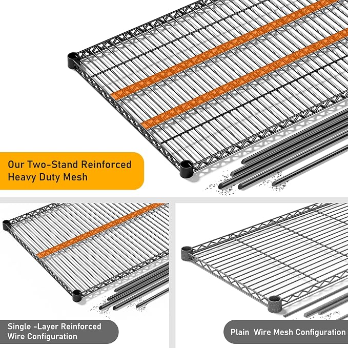 REIBII 81.5''W Storage Shelves 3680LBS Garage Shelving Heavy Duty 4 Tier Metal - Image 5