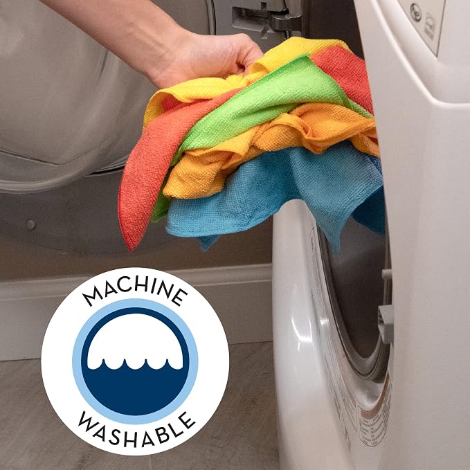 S&T INC. 150 Pack Microfiber Cleaning Cloth, Bulk Towels - Image 5