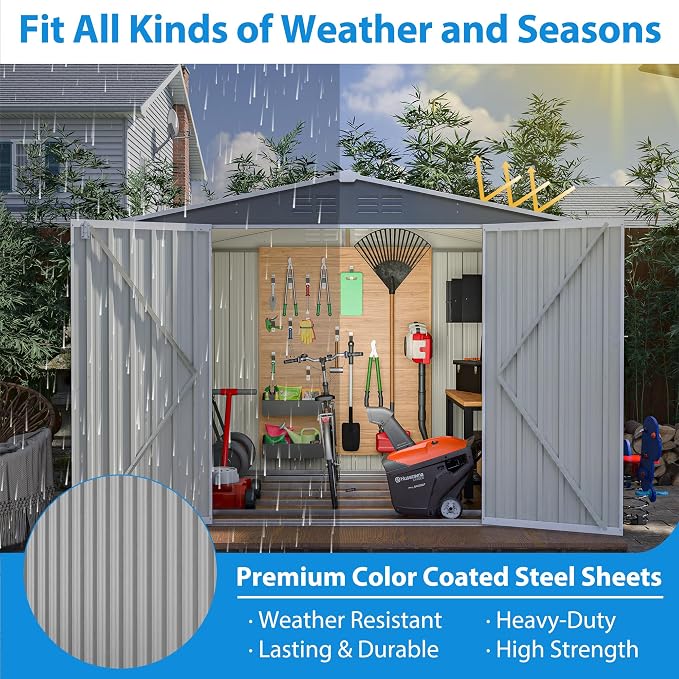 8x6 FT Outdoor Tool Storage Shed - Image 5