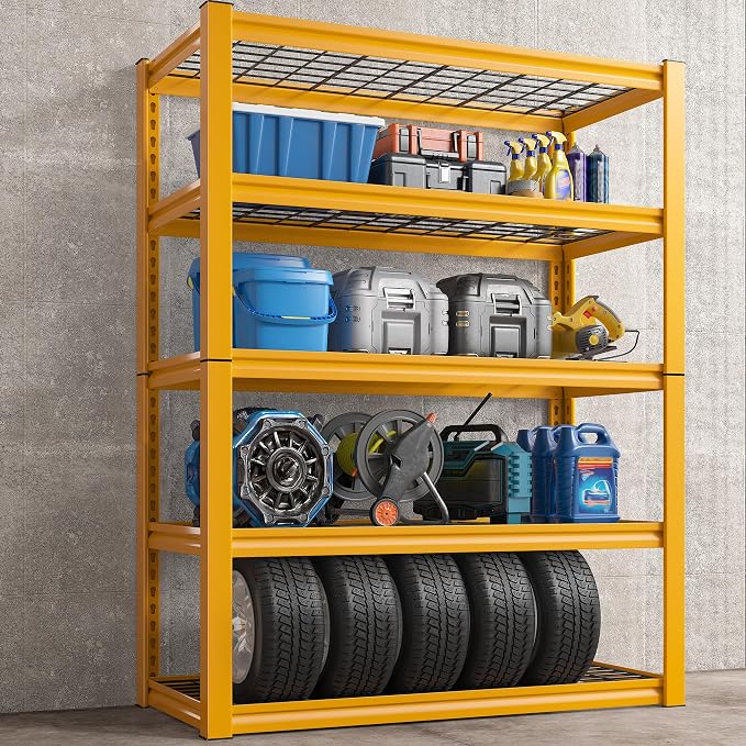REIBII Storage Shelves 40''W Garage Shelving Heavy Duty Metal Shelving 2000LBS by REIBII