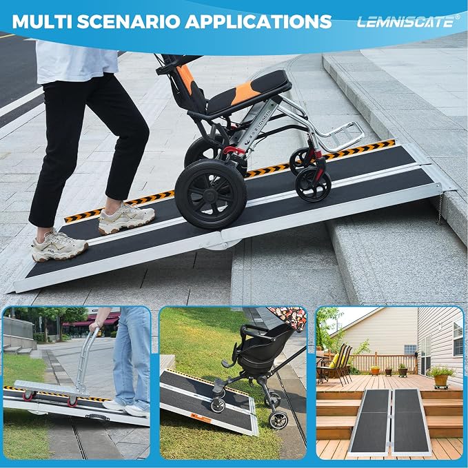 LEMNISCATE 6FT Wheelchair Ramp, 29.2” W Non-Slip Portable Ramps - Image 5