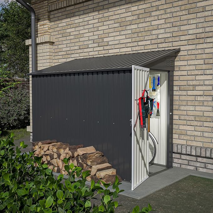 4 x 8 FT Metal Outdoor Storage Shed - Image 2