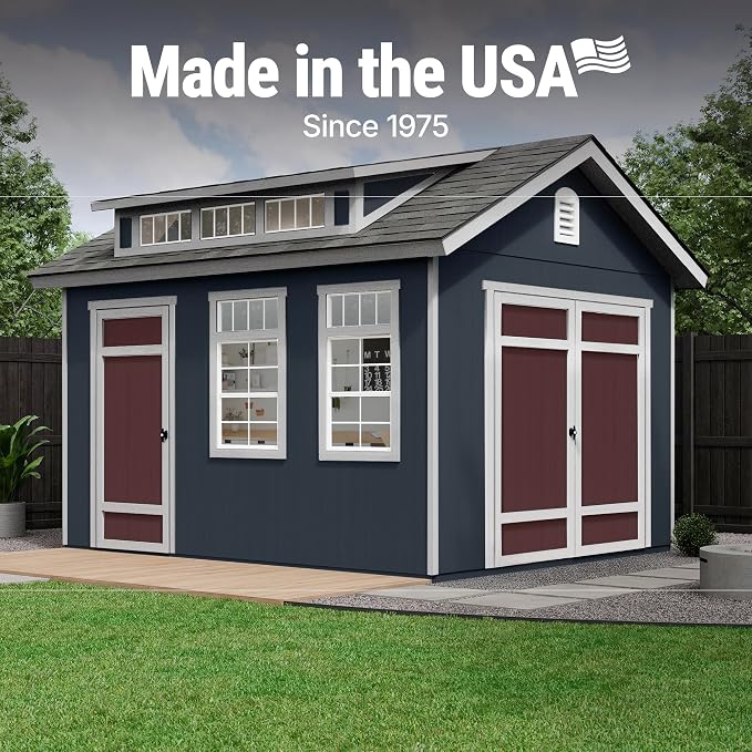 Handy Home Products Designer 12x10 Wooden Storage Shed - Image 5