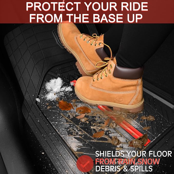 CAR PASS Metal Medium Rubber Floor Mats - Image 4