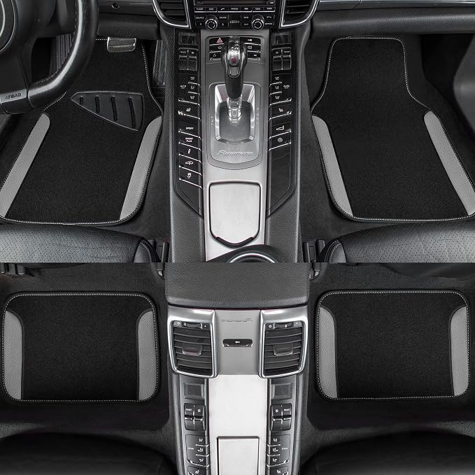 CAR PASS Rainbow Waterproof Universal Fit Faux Leather Car Carpet- Anti-Slip - Image 3