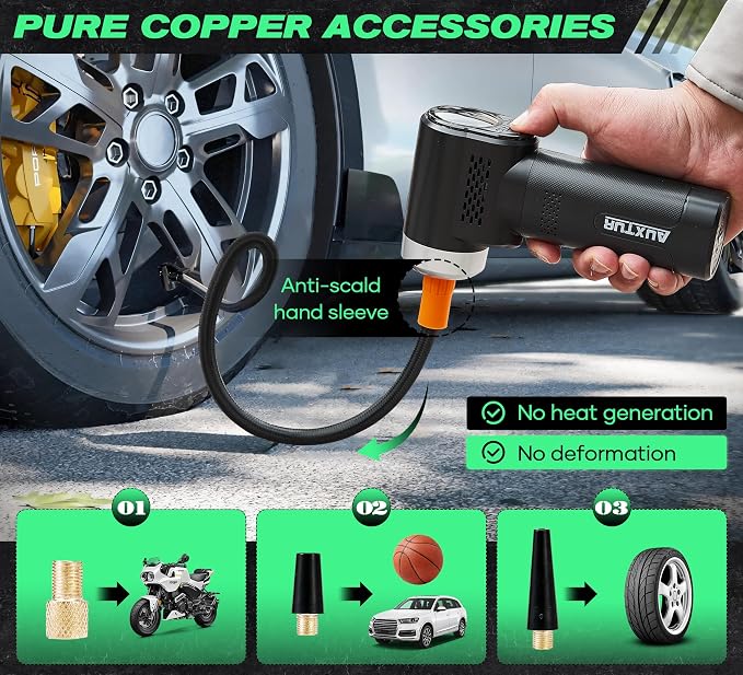 Vehicle Tire Inflator Portable Air Compressor & Inflator, TYPE-C 6000mAH Car - Image 4