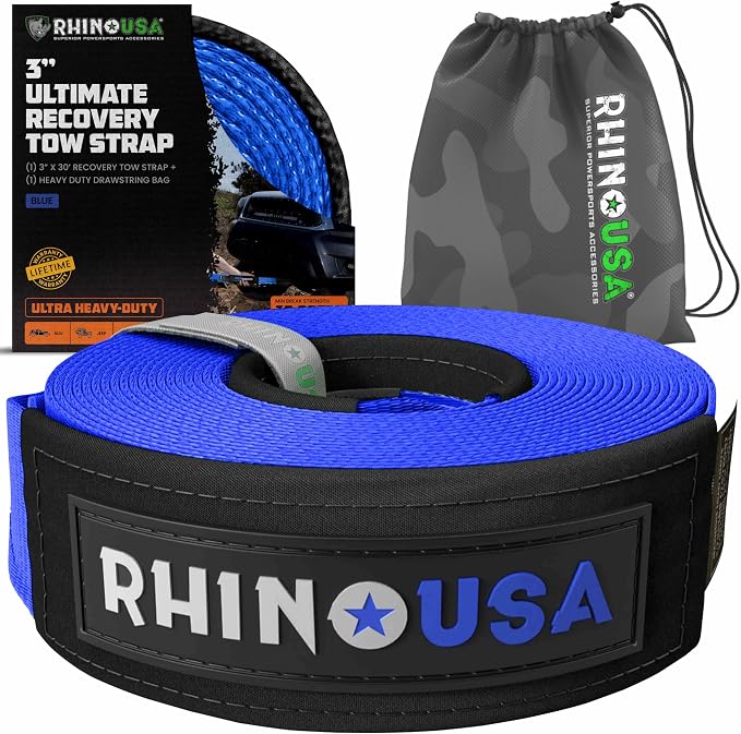 Rhino USA Recovery Tow Strap by RhinoUSAInc