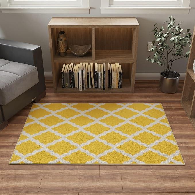 Ottomanson 3'3" x 5' Rugs for Living Room Trellis Area Rug for Bedroom - Image 11