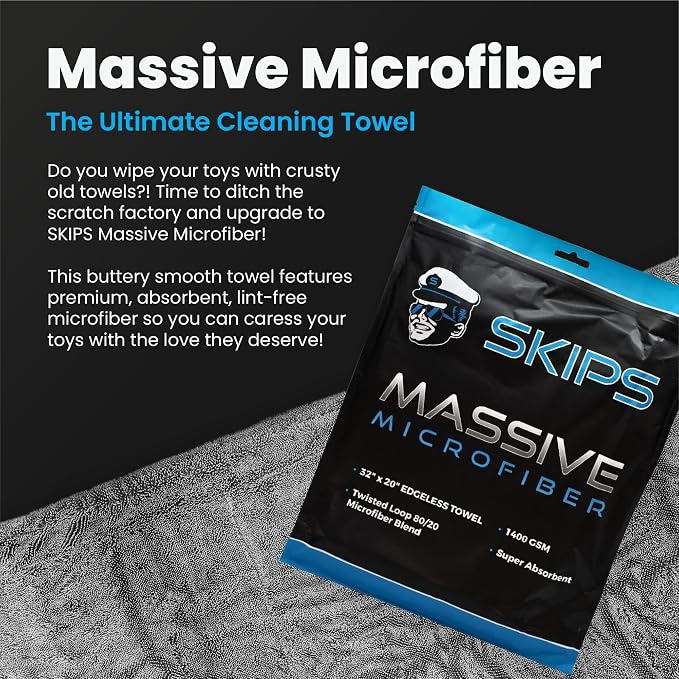 SKIPS Massive Microfiber Towel: Premium, Lint-Free Microfiber Cleaning Towel - Image 8