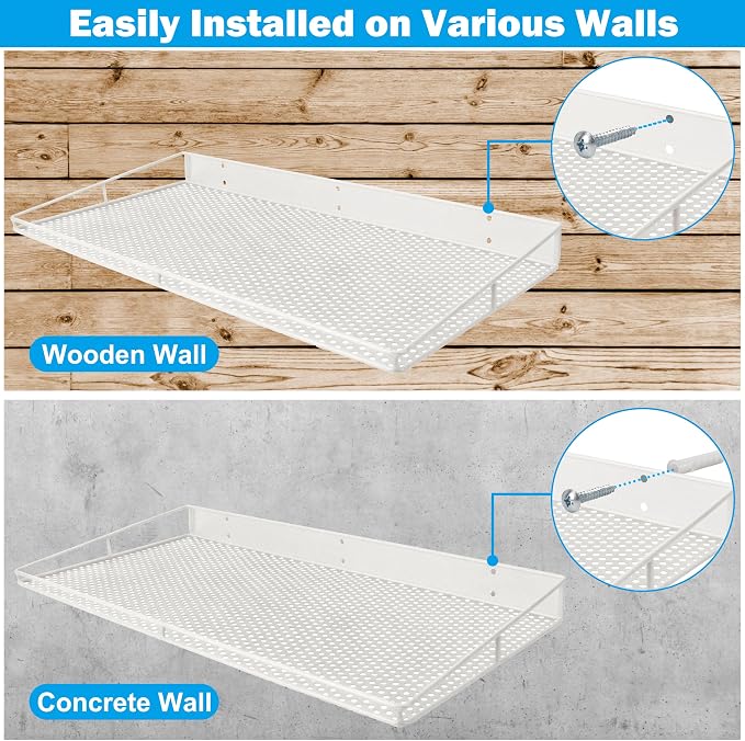 RedCall Heavy-Duty Wall Shelf, 2 Pack Garage Shelf, 23.5" x 12" Large Wall - Image 6