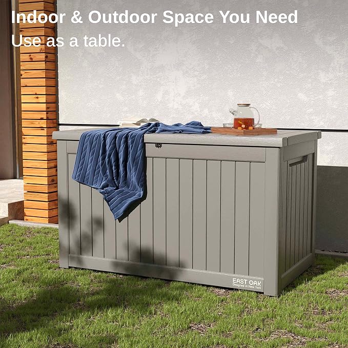 EAST OAK Outdoor Storage Box, 230 Gallon Deck Box, Waterproof, UV-Resistant - Image 8