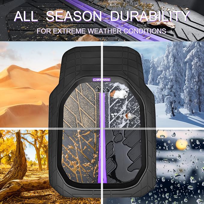 CAR PASS Tire Tread DeepDish Rubber Floor Mats - Image 4