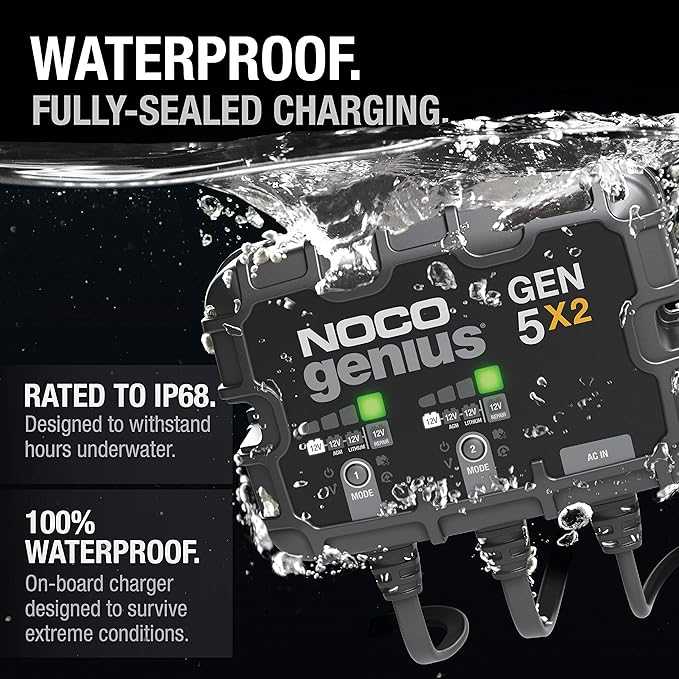 NOCO Genius GEN5X2: 2-Bank, 10A Onboard Battery Charger - Image 3