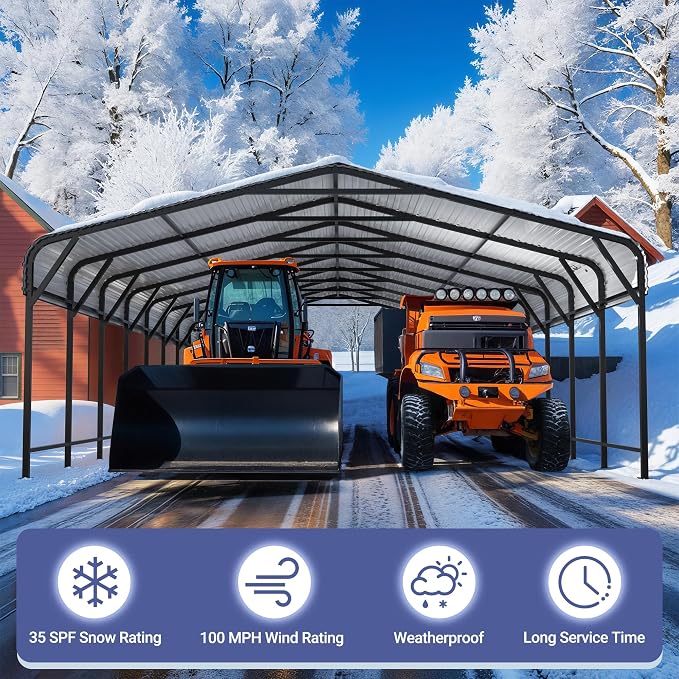 Polar Aurora 20x40 FT Metal Carport - Image 8