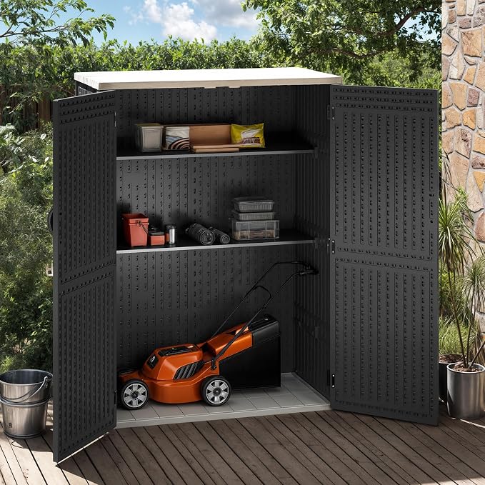 DWVO 2-Pack Metal Storage Shed Shelves, Compatible - Image 3