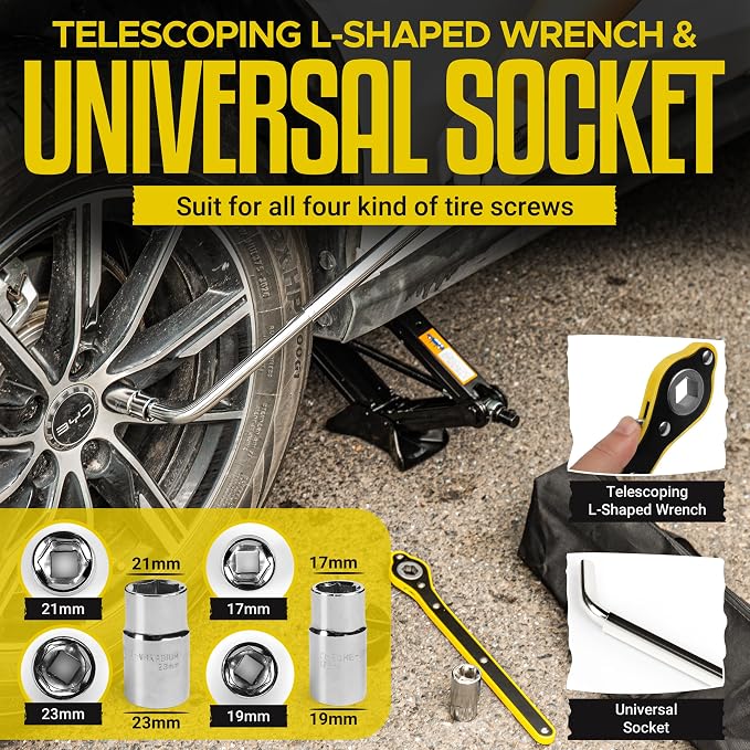 Car Jack Kit/ 2.5 Ton/5512 Pounds Universal Scissor Jack Kit - Image 6
