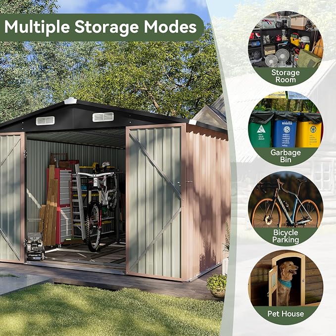 Aoxun 12x7.5 FT Shed Outdoor Storage Shed - Image 6
