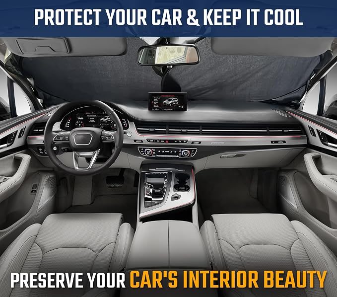 EcoNour Car Windshield Sunshade | Advanced Light-Blocking Protection | Foldable - Image 2
