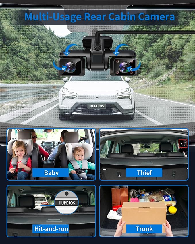360° View 5 Channel Dash Cam Front and Rear - Image 6