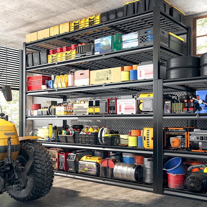 REIBII 60" W Garage Shelving, 2900LBS Storage Shelves, 6 Tier Heavy Duty - Image 9