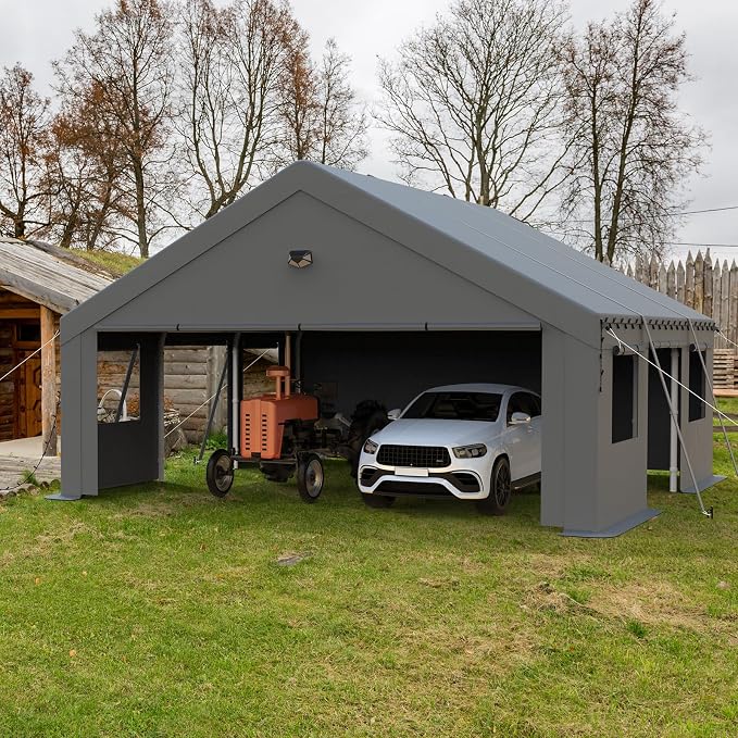 20x20 Carport, Heavy Duty Carport Canopy Garage - Image 8