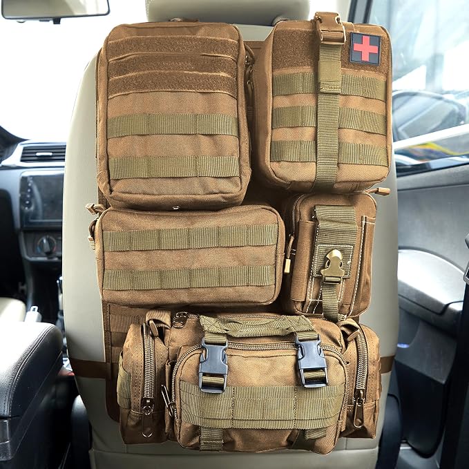 Universal Tactical Seat ​Back Organizer Vehicle Molle Panel Organizer Storage by Jimikay