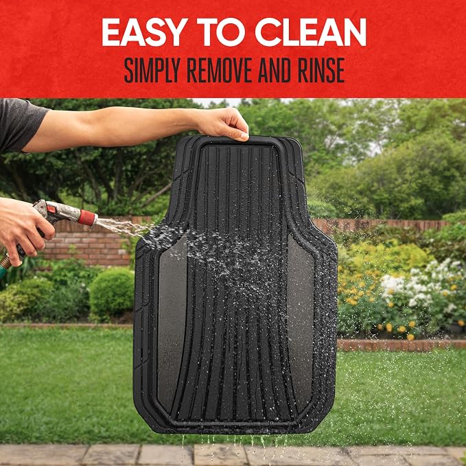 Motor Trend ChromeTech Car Floor Mats Full Set - Image 4