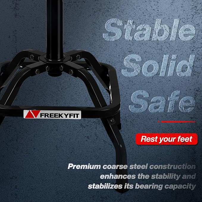Garage Stool, Adjustable Height Swivel Work Mechanic Shop Stool - Image 5