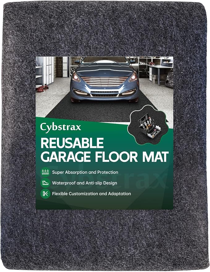 Oil Spill Mat - 96" x 48" Absorbent Oil Garage Floor Mat by Unknown