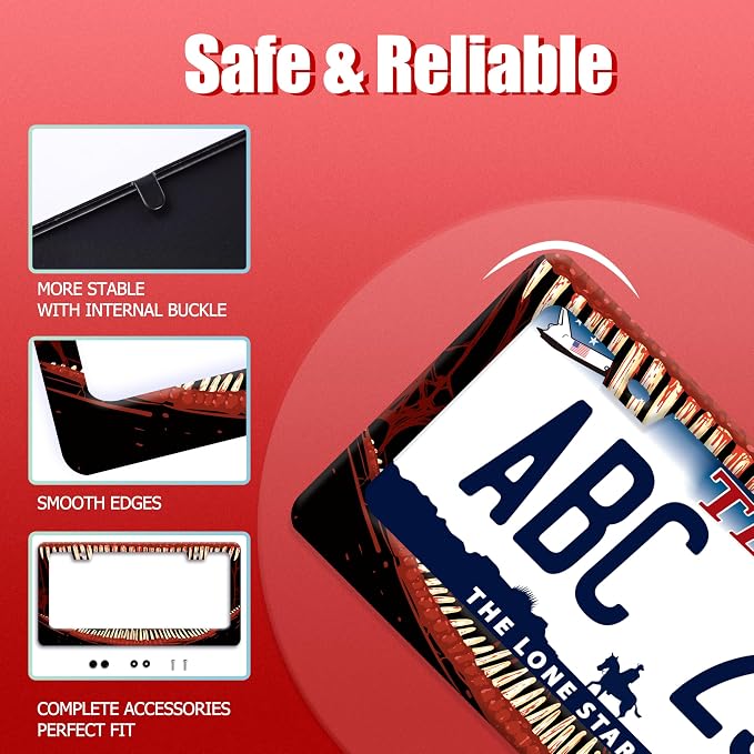 Funny Bloody Teeth License Plate Frame Scary Mouth License Plate Holder - Image 2