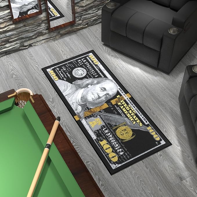 Ottomanson 22" x 53" $100 Bill Money Rug by Ottomanson