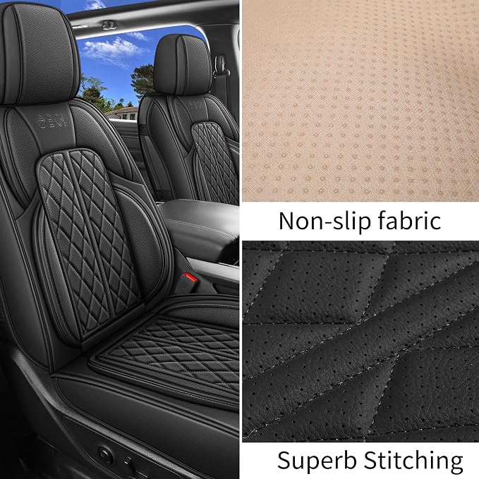 Car Seat Cover Custom Fit for Dodge Ram 1500 2500 3500 2002-2024 Faux Leather - Image 4