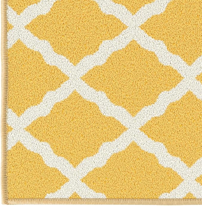 Ottomanson Hallway Runner Rug 20" x 59" Non Slip Trellis Area Rugs Easy to - Image 8
