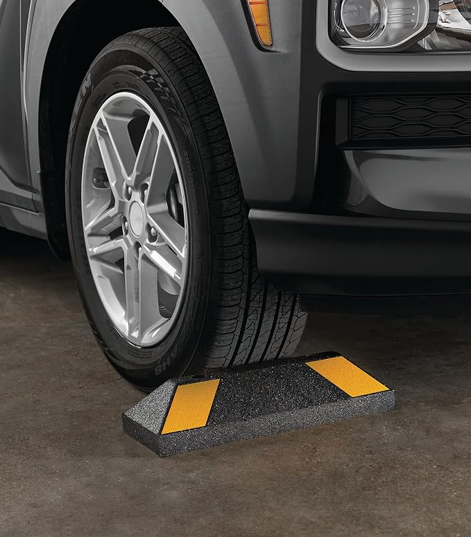 Rubberific Heavy Duty Rubber Parking Stop Durable Easy to Install Reflective - Image 5