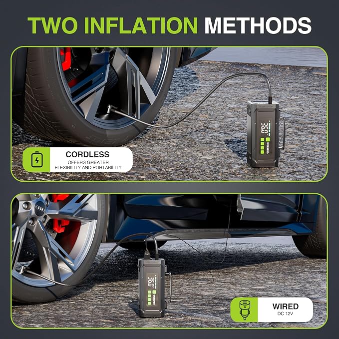 WORKPRO Tire Inflator Portable Air Compressor, 12V Electric Air Pump 150PSI - Image 4