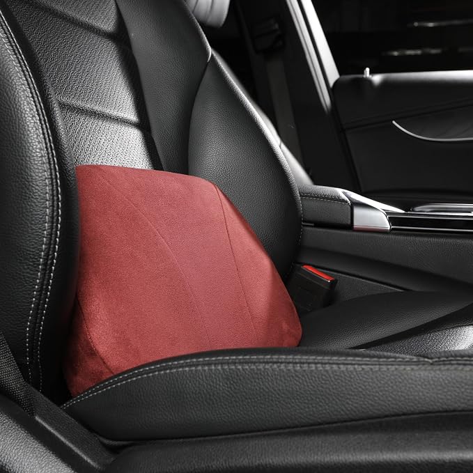 1P Lumbar Support Pillow, 15.5x8.7 Memory Foam, Superfiber Suede, Drive car - Image 2